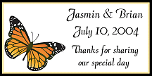 Butterfly personalized favor tag